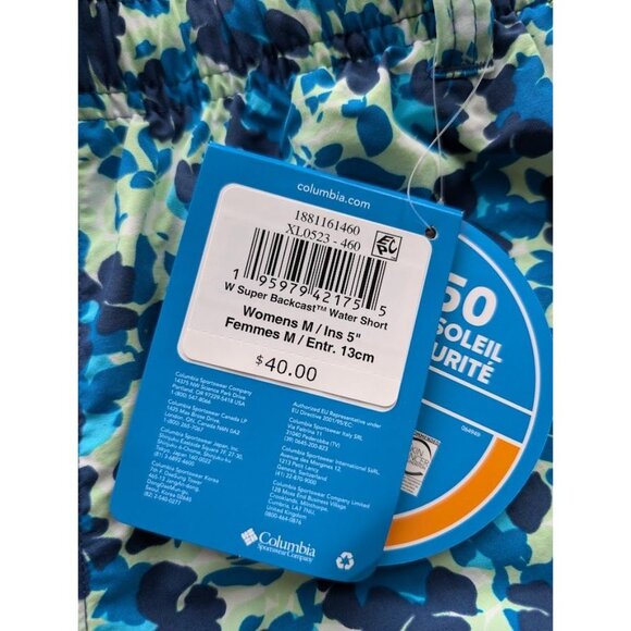 Columbia shorts Women's Size medium PFG Super Backcast Water XL0523 UPF 50  NEW - Picture 5 of 6